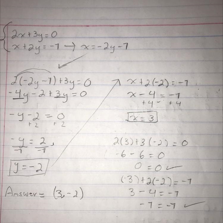 Solve each system by substitution-example-1