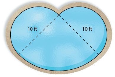 A fountain is made up of two semicircles and a quarter circle. Find the perimeter-example-1