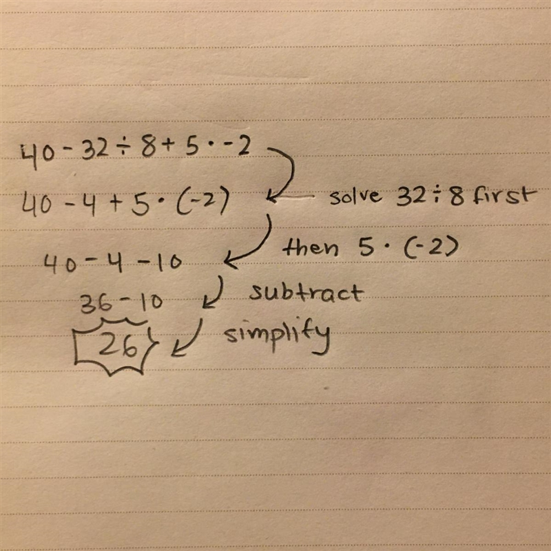 Order of Operations.-example-1