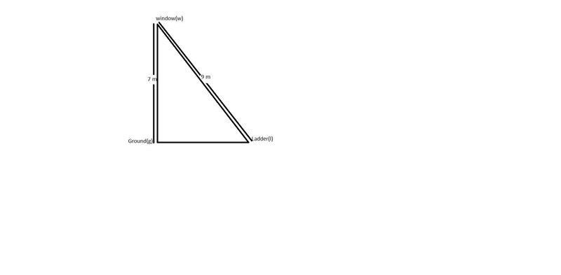 To wash a window that is 7 meters off the ground, Roger leans a 9-meter ladder against-example-1