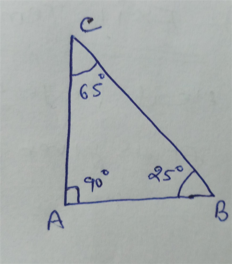 If angle B measures 25°, what is the approximate perimeter of the triangle below? A-example-1