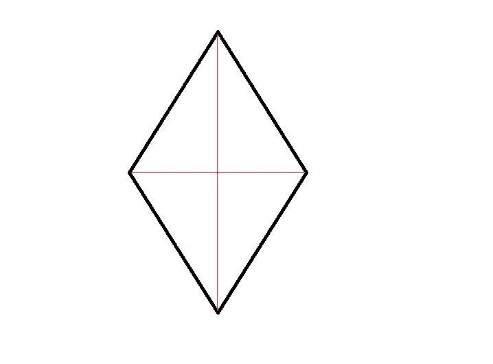 A rhombus has side lengths of 25. What could be the lengths of the diagonals? *-example-1