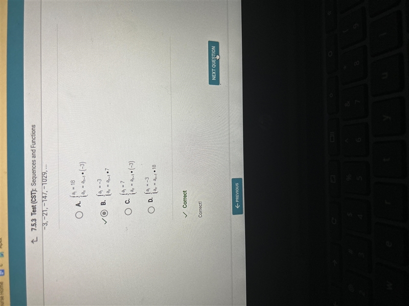 What is the recursive formula for this geometric sequence? -3, -21, -147, -1029, ...-example-1