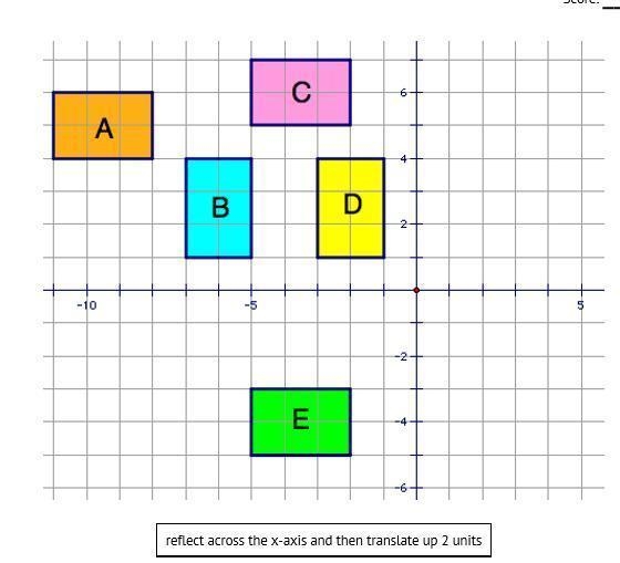 Determine which rectangle was transformed to result in rectangle E. A) rectangle A-example-1