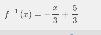 Find the inverse: y = -3x +5-example-1