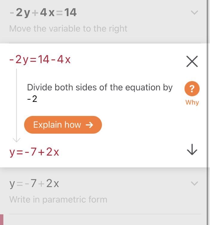 -2y+4x=14 solve for y:Show your work-example-1