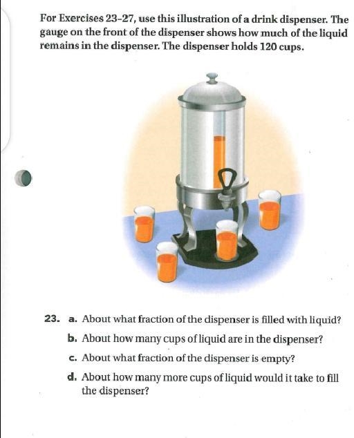 For exercises 23-27 use this illustration of a drink dispenser gauge on the front-example-1