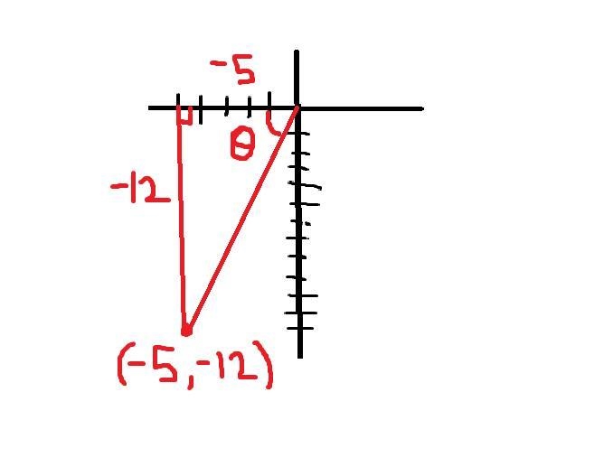 Find the value of cos(θ) for an angle θ in standard position with a terminal Ray that-example-1