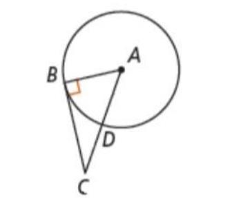 In the figure to the​ right, if AC equals 18 and BC equals 15​, what is the​ radius-example-1