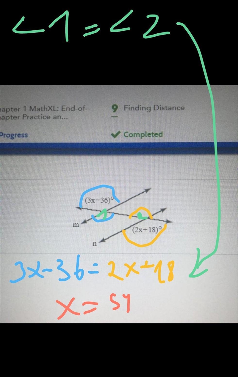 Find the value for which m || n-example-1