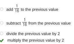 What is the pattern in the values as the exponents increase? Powers of 2 Value 2 Superscript-example-1