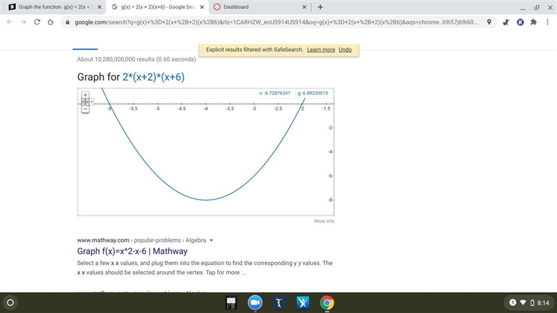 Graph the function. g(x) = 2(x + 2)(x+6)-example-1