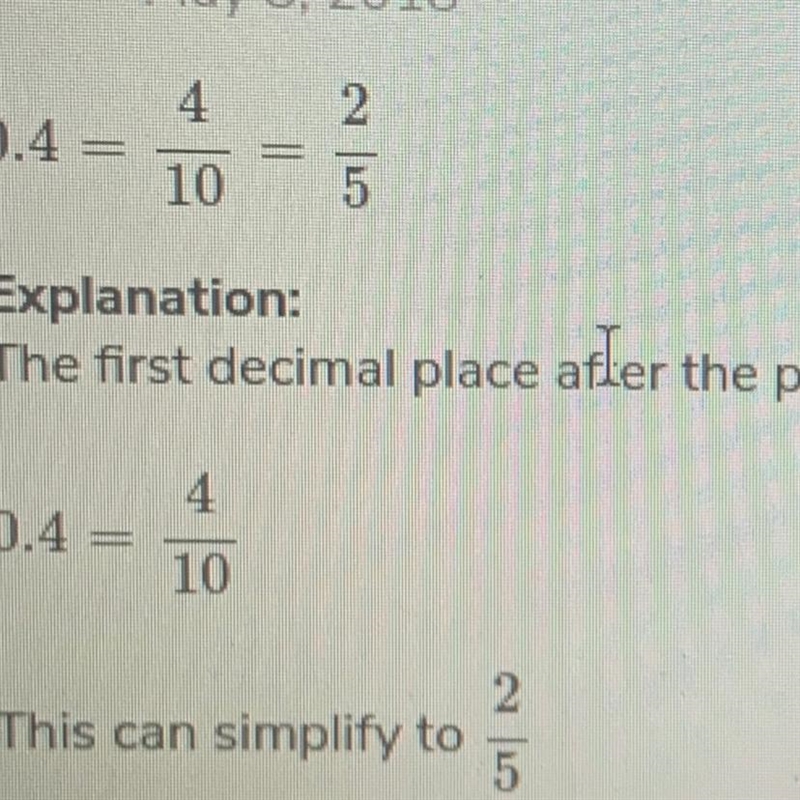 0.4 as a fraction. Can you show me step by step?-example-1