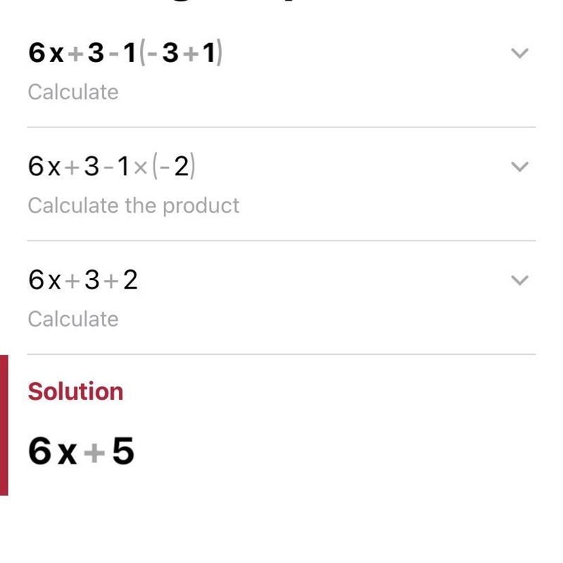 What does 6x +3 - 1(-3 + x) equal?-example-1