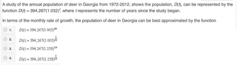 A study of the annual population of deer in Georgia from 1972-2012, shows the population-example-1