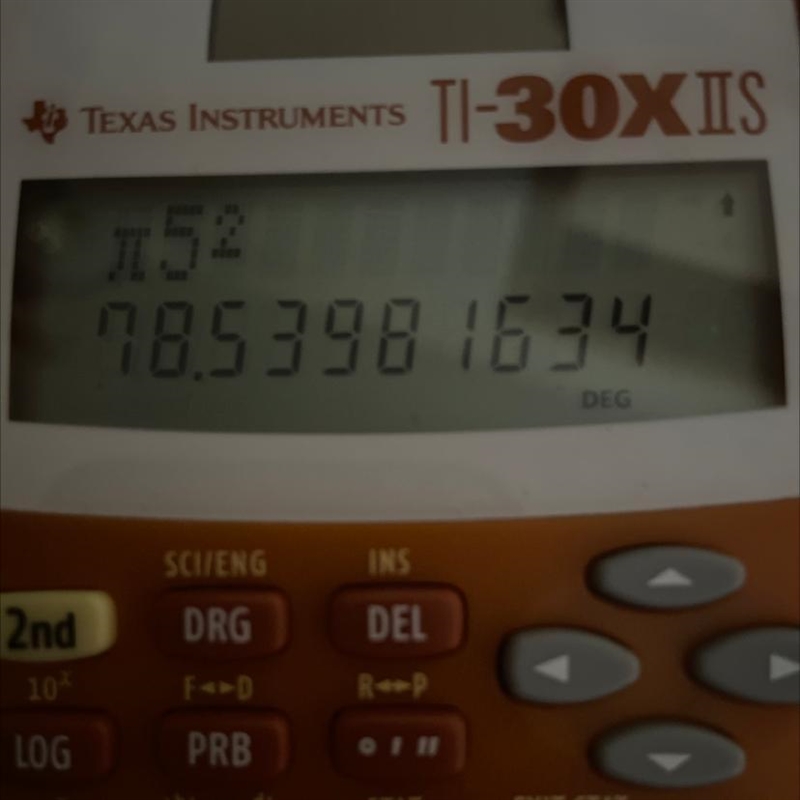 The radius of a circle is 5 in. Find its area to the nearest tenth What does A in-example-1