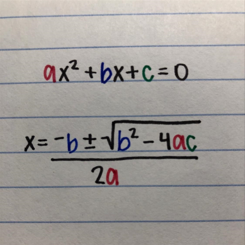 What is the quadratics formula?-example-1