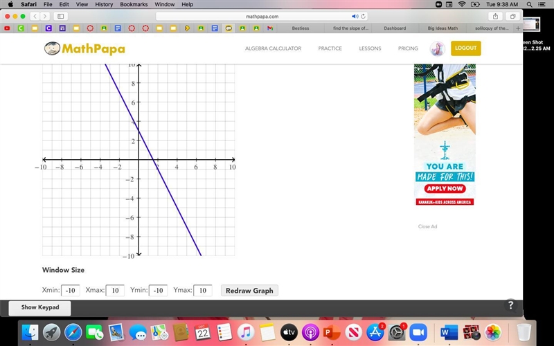 Find the slope of the line y = -2x + 3​-example-1