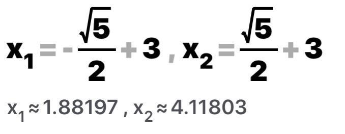 What is the solution set of the quadratic equation 5(12-4x)^2 = 100​-example-1