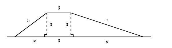 All measurements listed are in kilometers. What is the horizontal distance from the-example-1