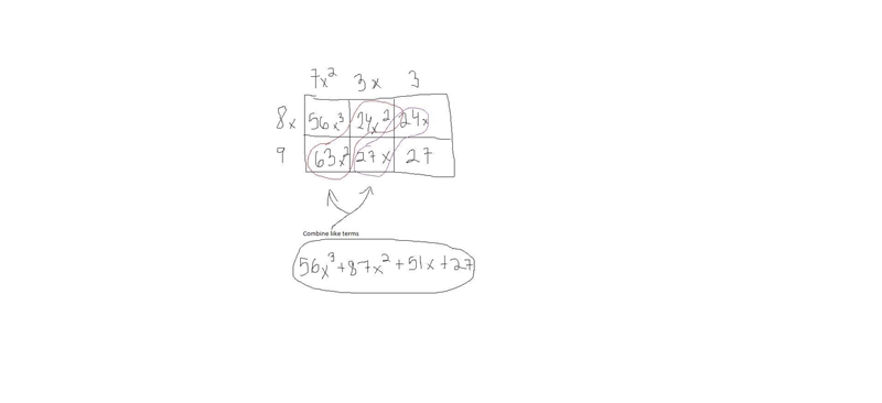 (8x+9)(7x^2+3x+3) Multiply-example-1