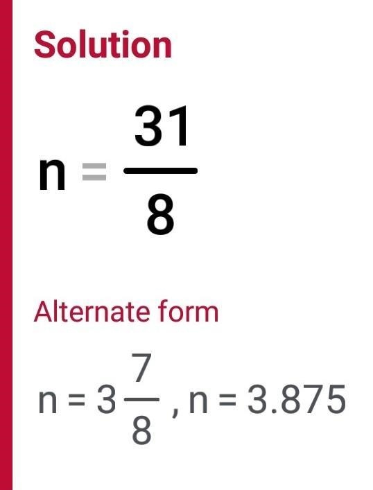 -(5n-9)+3n=-2(5n-20) what is n?-example-2