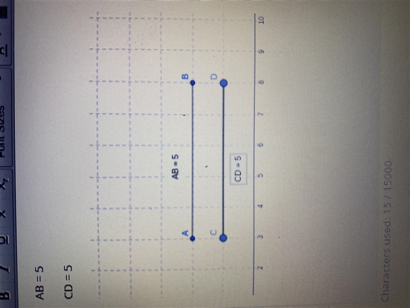 Question 1 Measure , and create another segment, , with the same length. Measure to-example-1