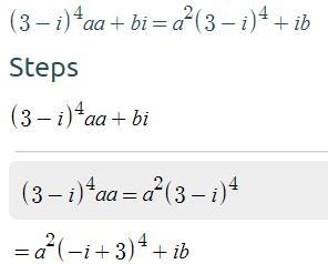 Write (3-I)^4 in a simplest a+bi form-example-1