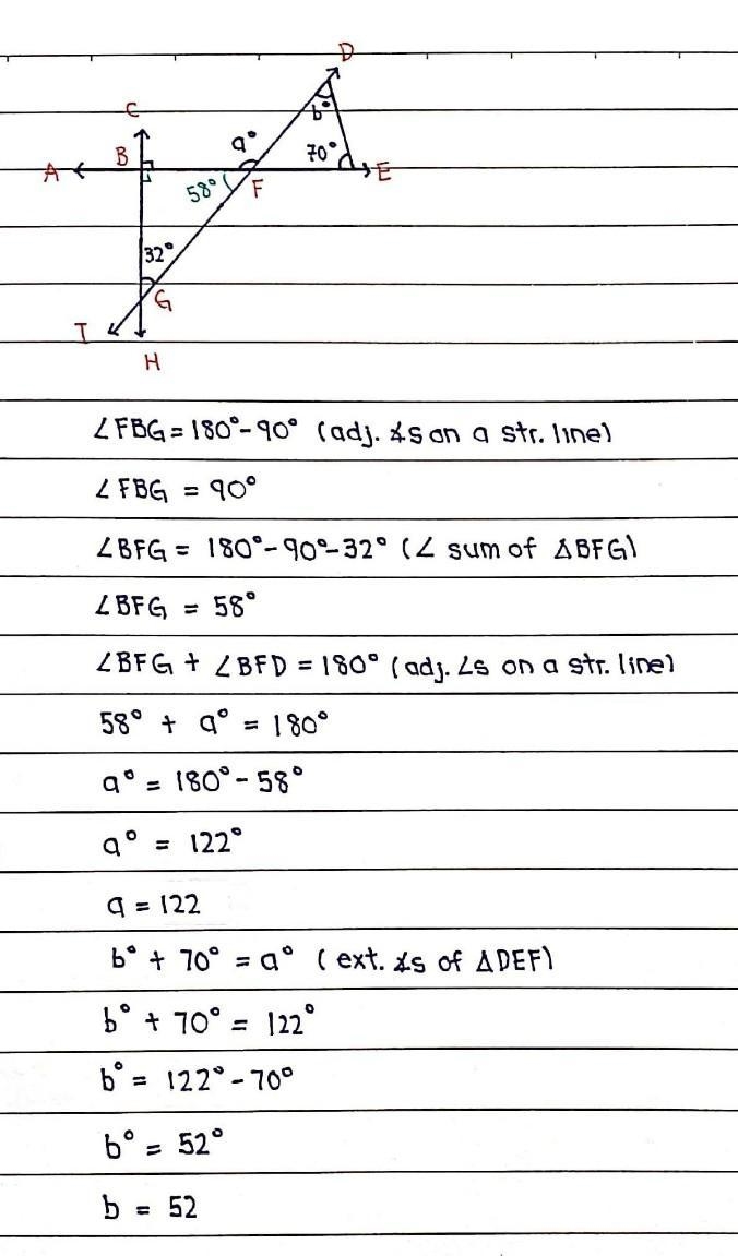 Find the values of a and b.​-example-1