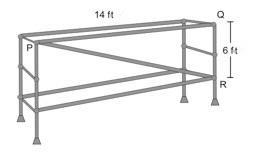 The length of rod PR is adjusted to 16 feet. If width PQ remains the same, what is-example-1