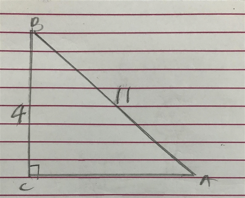 Its a square triangle with a side length leading from the top which is B down to the-example-1