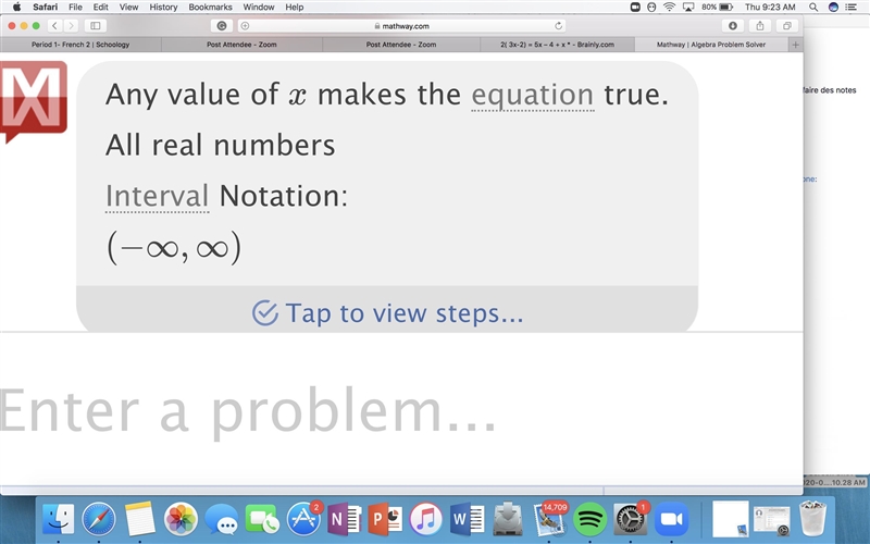 2( 3x-2) = 5x – 4 + x *-example-1