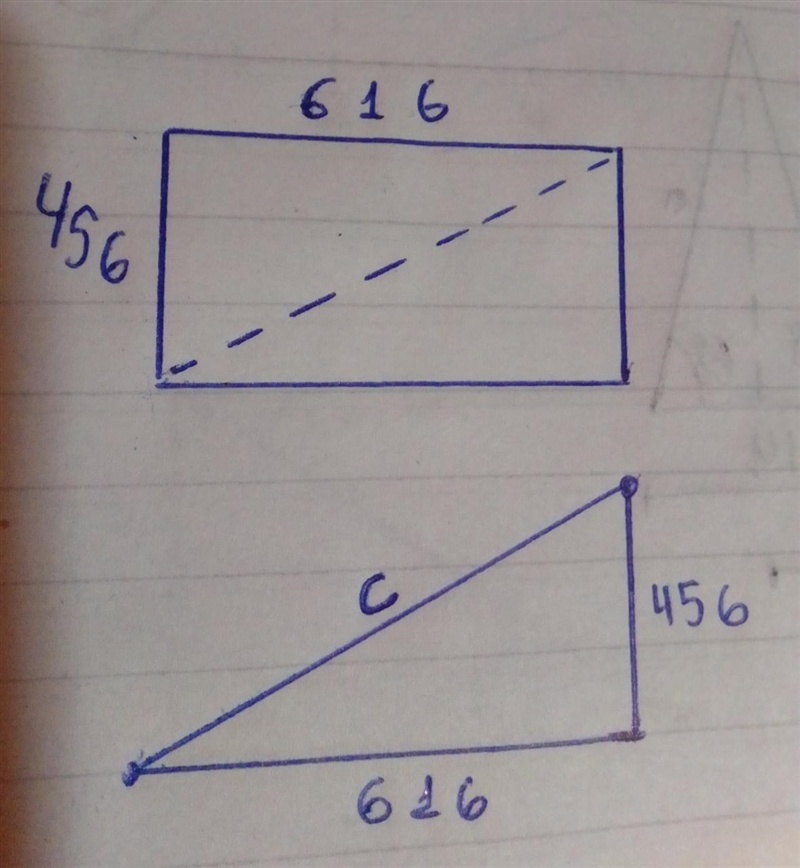 A rectangular field measures 616m by 456m. Fencing posts are placed along it's sides-example-1