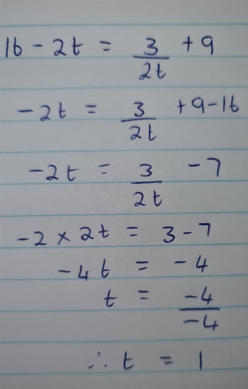 16-2t=3/2t+9 Solve for t-example-1