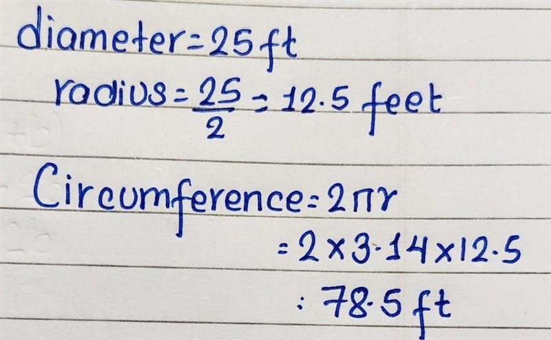 Find the circumference of the circle with the given radius or diameter. (Use 3.14 for-example-1