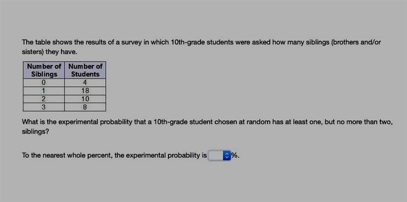 What is the experimental probability that a 10th-grade student chosen at random has-example-1