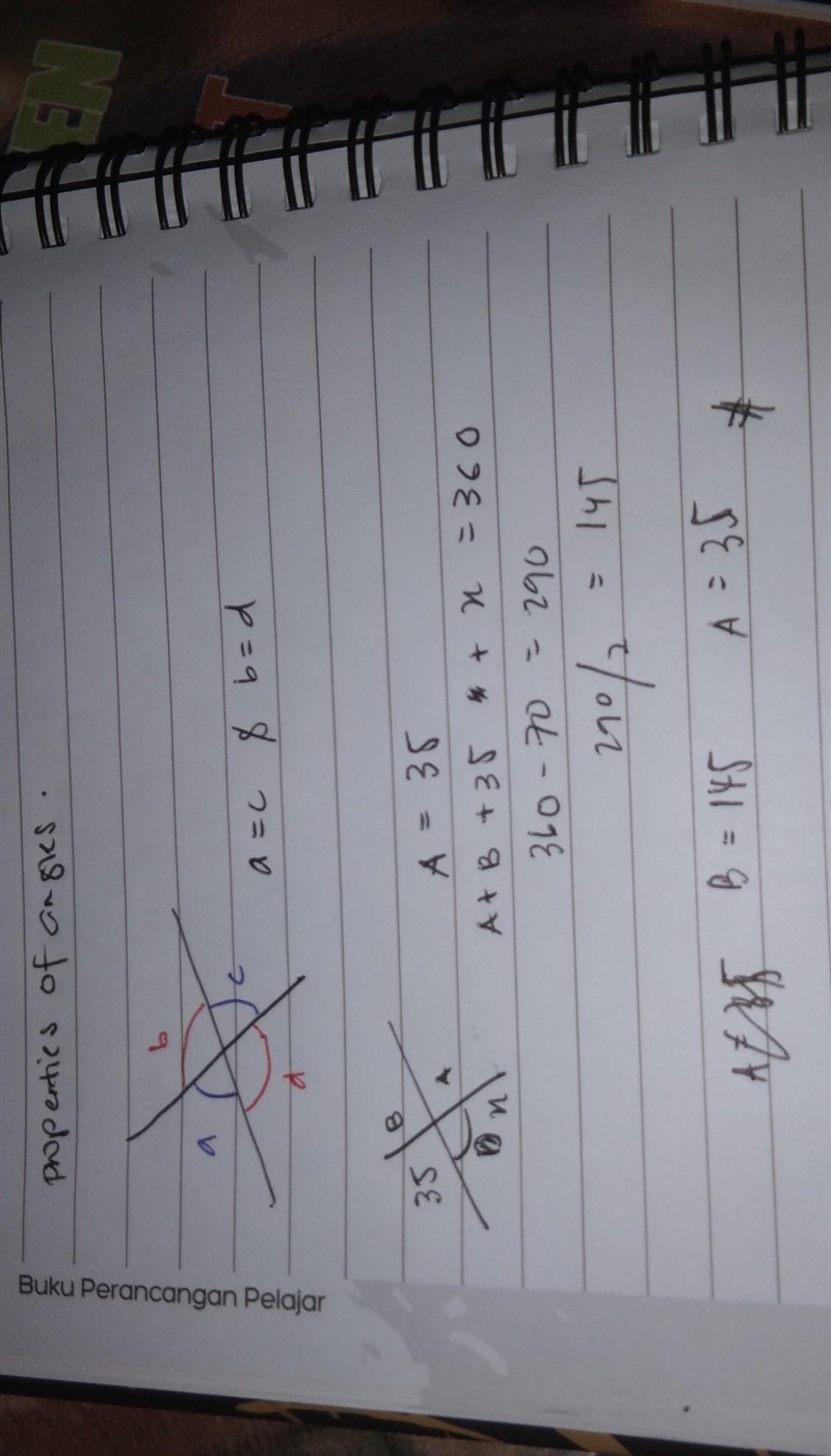 Find the measure of angle B and A. ​-example-1