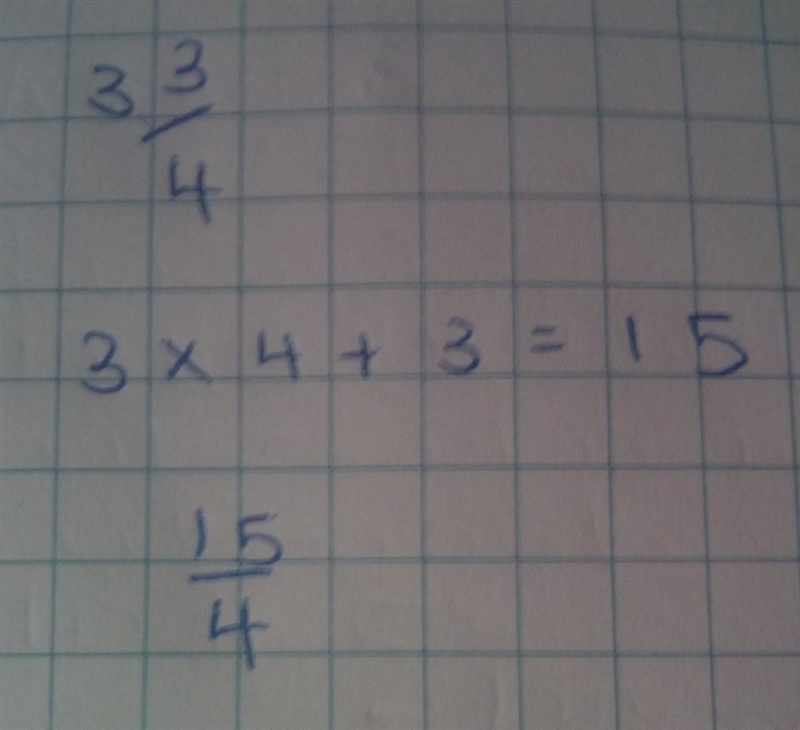 !3 3/4 as an inproper fraction-example-1