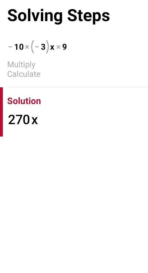 Find the product. -10 X (-3) X9 =-example-1