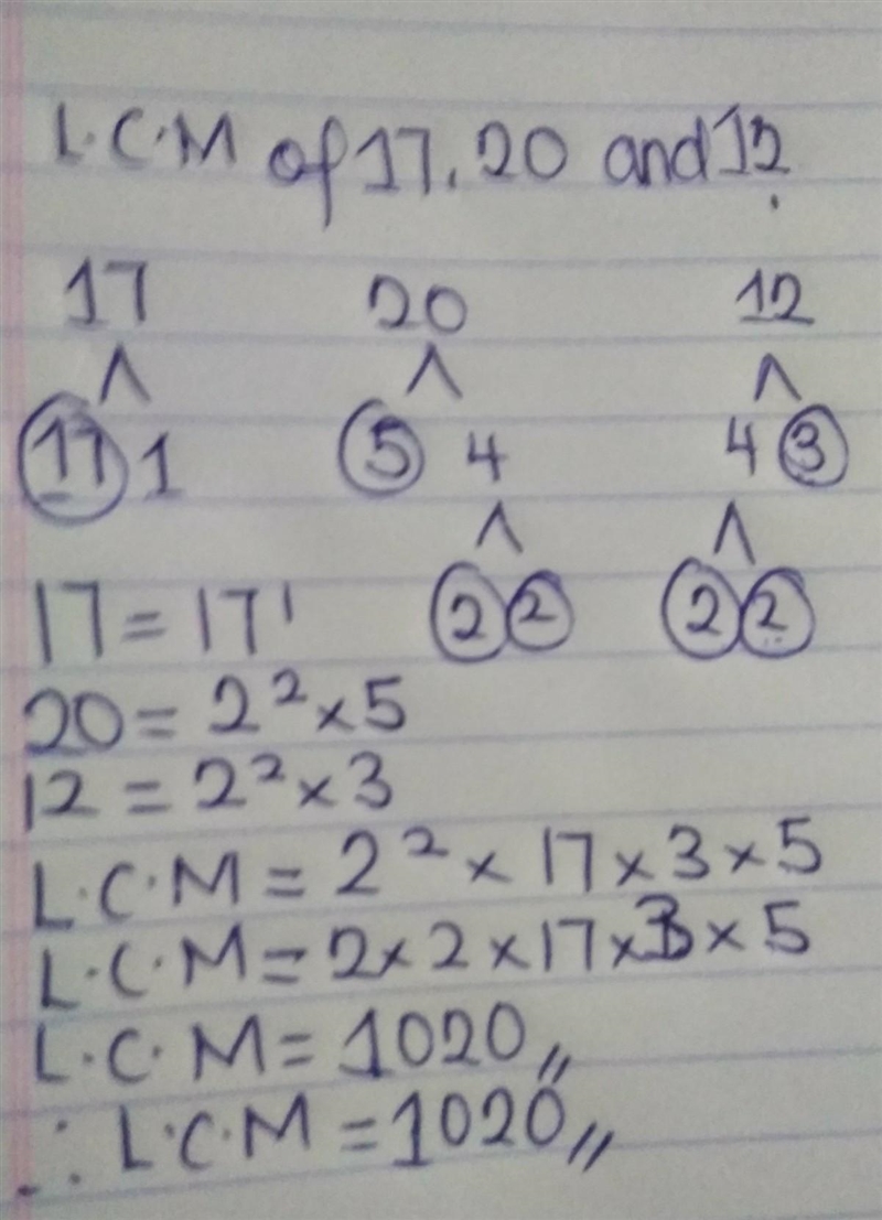 What is the least common multiple of 17, 20, and 12?-example-1