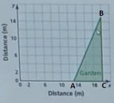 You are planning to plant a triangular garden in your backyard, as shown. You plan-example-1