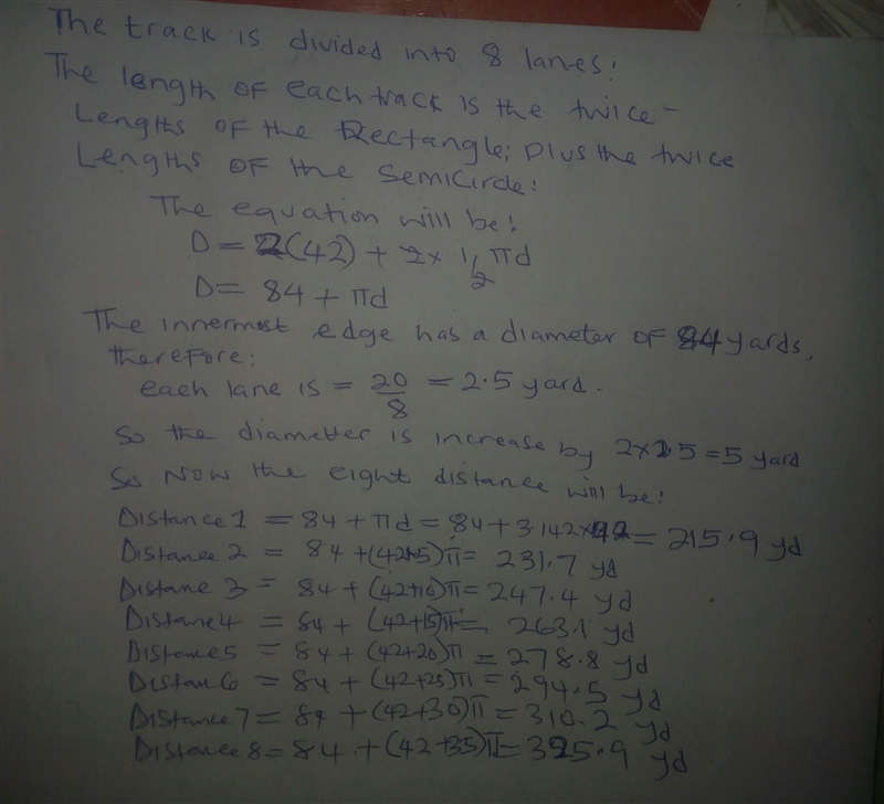 An athletic field is a 42 yd​-by-84 yd ​rectangle, with a semicircle at each of the-example-1