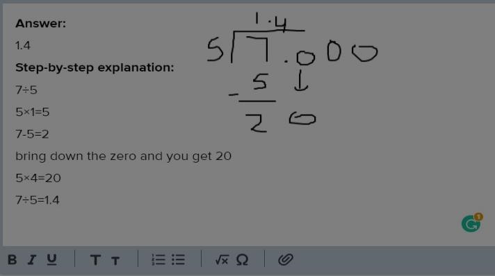 What is 7 divided by 5-example-1