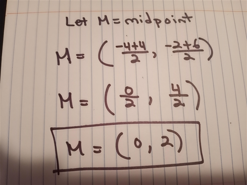 What is the midpoint of the segment shown below? (-4,6) (4,-2)-example-1