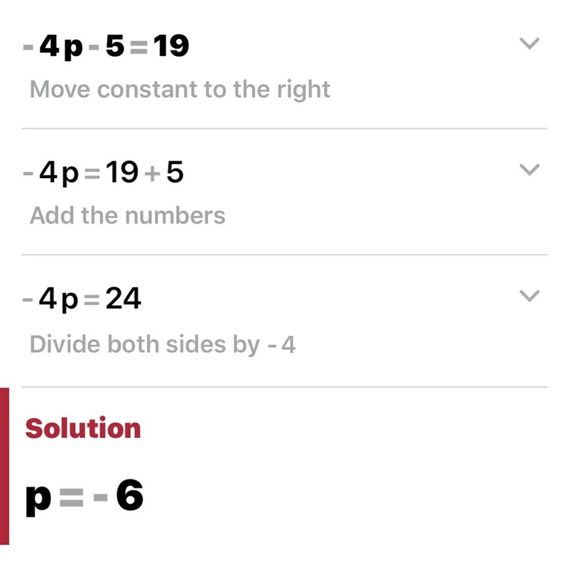 -4p-5=19 find the value of p-example-1