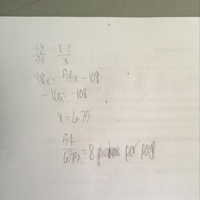 Rachel had 54 homework problems . She finished 38 of them but still had 2 pages of-example-1