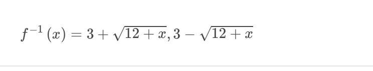 F (x) = x2 + 6x +12 How do you find the inverse?-example-1