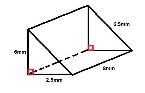 Calculating the Surface Area of a Triangular Prism The triangular prism shown has-example-1