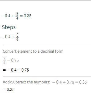 Evaluate the following, expressing your result as a simplified fraction: 3 -0.4+ 4-example-1