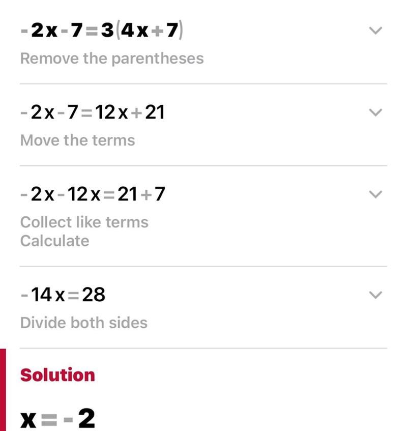 Solve. - 2x – 7=3 (4x + 7) X= I need this answer asap-example-1